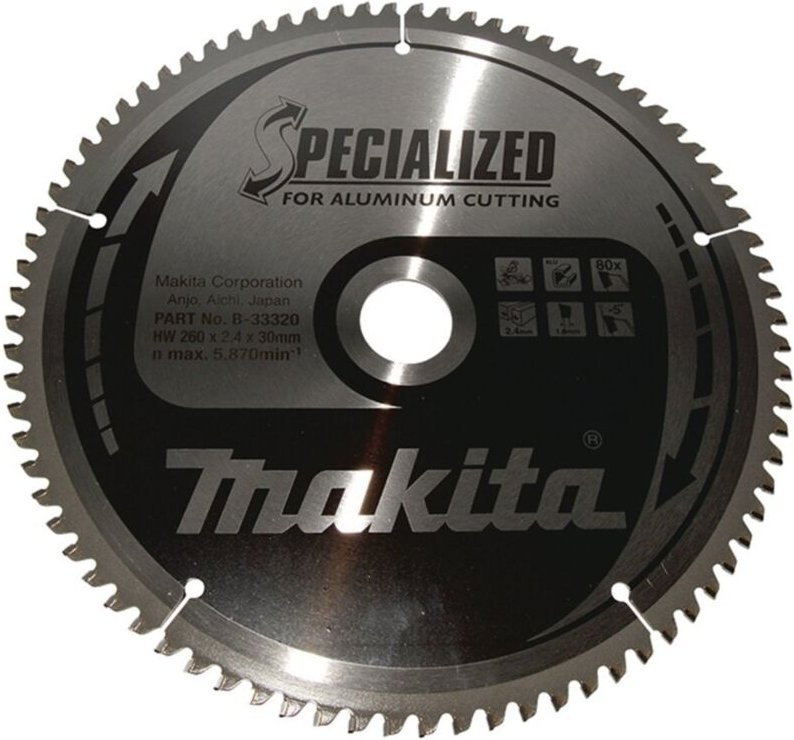 Sägeblatt specialized 260x30x80Z, 2,4 mm - Makita