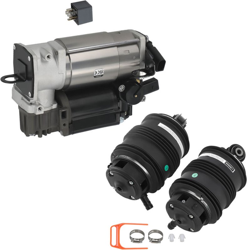 2x Hinten Luftfeder 3Pins + Kompressor for Mercedes E-Klasse W211 S211 Airmatic