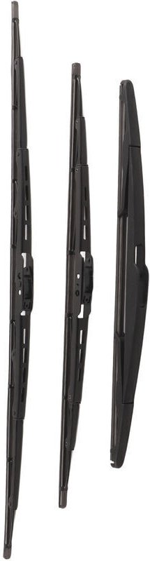 Scheibenwischerblätter vorne und hinten, 3-teilig, für Citroën C3 Mk1 2002–2008, einfache Montage, für alle Wetterbeding...