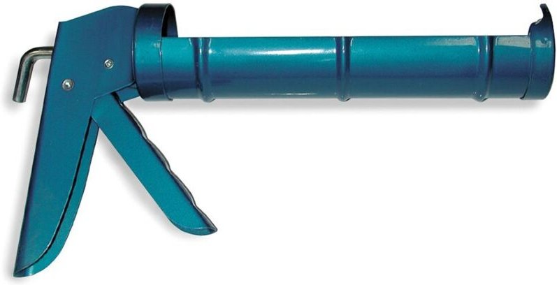 Unecol - Metallpistole für Silikonkartuschen mit Zahnstange blaue Farbe für professionellen Gebrauch supertite