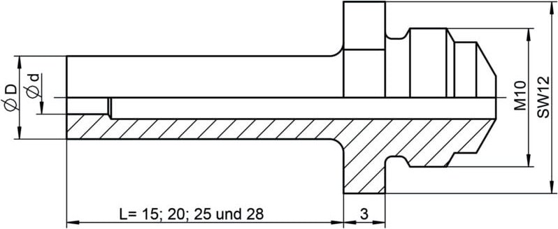 Ersatzteil Mundstück 16/29 Sonderlänge 25 mm - Gesipa