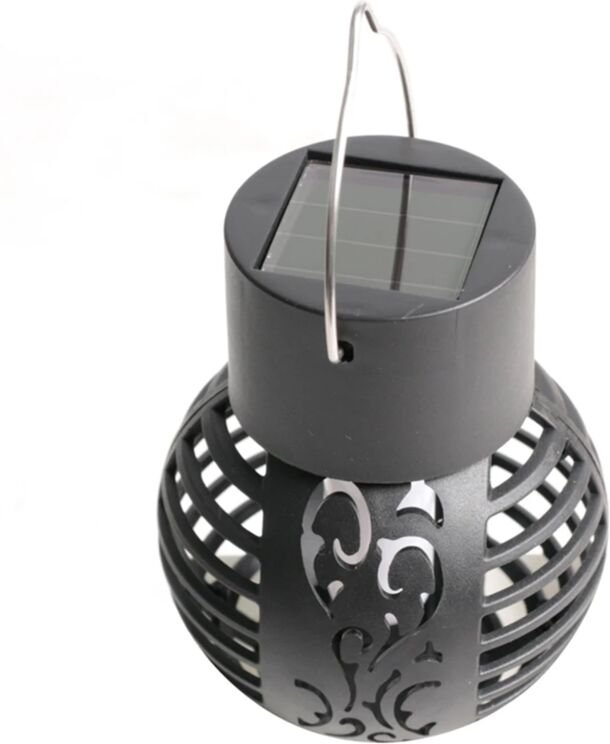 Solarleuchten für den Außenbereich, Retro-Laterne, hängende Flammenlampe