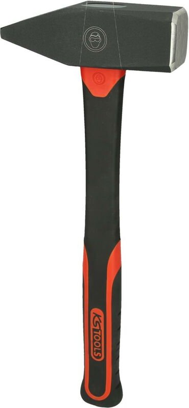 Schlosserhammer mit Fiberglasstiel, 2000g