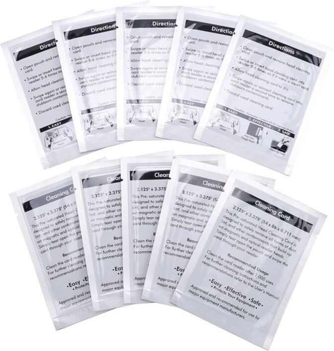 CR80-Reinigungskarten, Doppelseitiger Kartenleser-Reiniger, POS-Swipe-Terminal-Reinigungskarten -CR80 Kartenchip-Reinige...