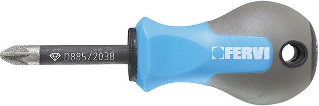 Kreuzschraubendreher mit Diamantspitze Stk. 2 x 38 mm Fervi d885/2038