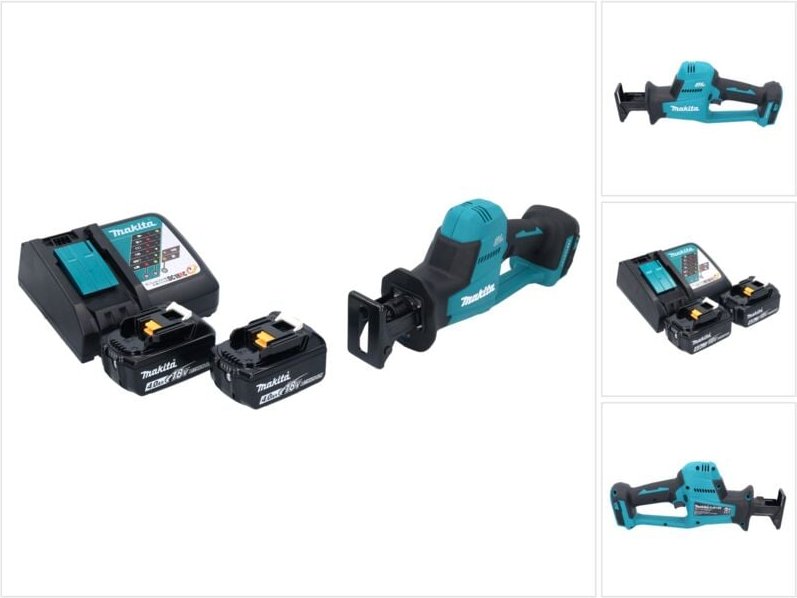 Djr 189 rm Akku Reciprosäge Säbelsäge 18 v Brushless + 2x Akku 4,0 Ah + Ladegerät - Makita