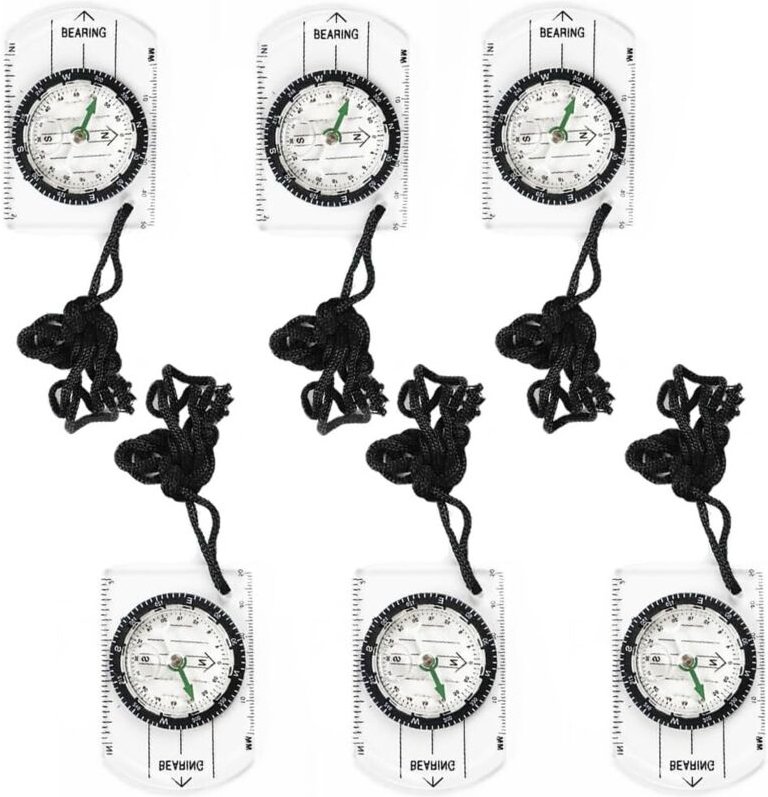 CCYKXA 6-teiliges Kompass-Set: Orientierungskompass, Wanderkompass, Pfadfinderkompass, Kartenkompass, wasserdichter Komp...