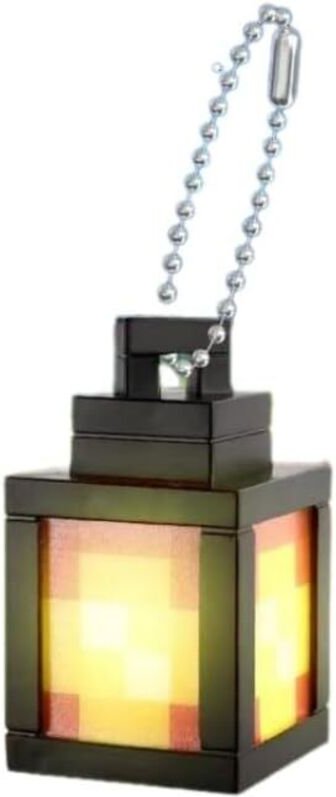 2-in-1 Pixel-Schlüsselanhängerleuchte – Gelbes Licht – USB-wiederaufladbare LED-Nachtlampe – Mini-LED-Taschenlampe – Zur...