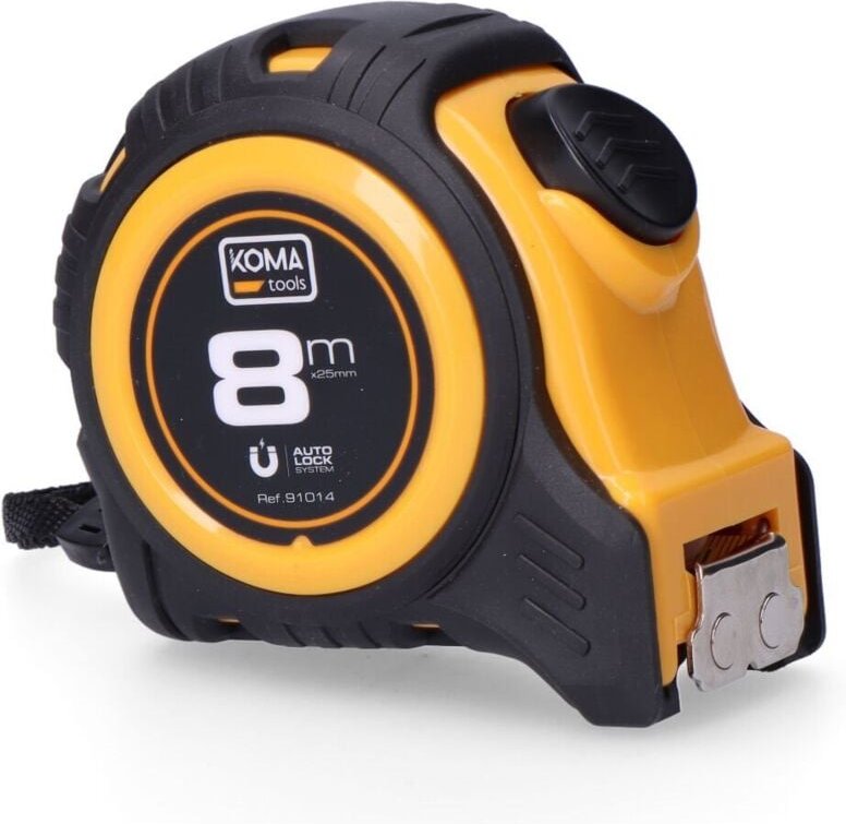 KomaTools Maßband 8 m x 25 mm ABS-Magnet