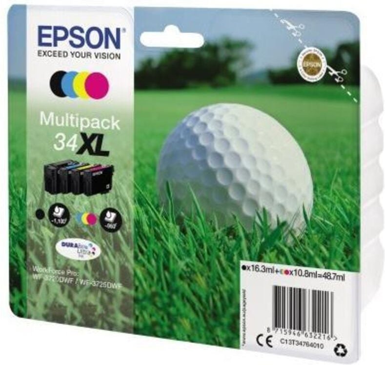 Epson Golf ball C13T34764010 Druckerpatrone 1 Stück(e) Original Hohe (XL-) Ausbeute Schwarz, Cyan, Magenta, Gelb