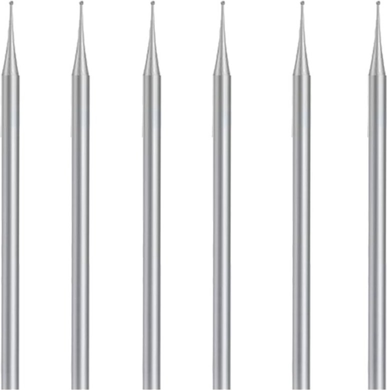 Tlily - 6-Teiliges KugelfräSer-Set, KugelfräSer mit 3/32--Schaft, Schmuckschnitzbits (1 mm)