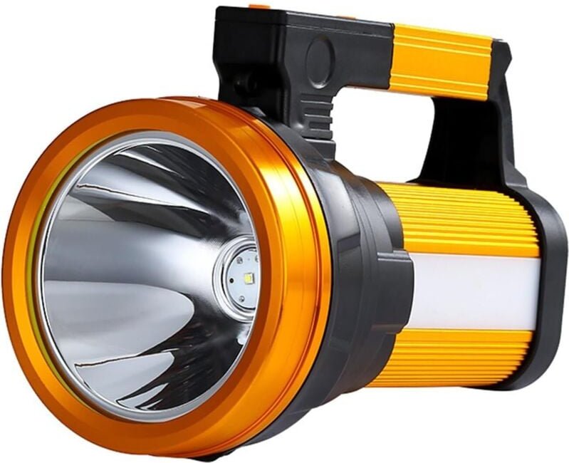 16000 mAh LED Outdoor P70 Fernlicht-Taschenlampe 5680 lm, wiederaufladbar, für Notfälle, Camping, Feuerwehr, Patrouille,...