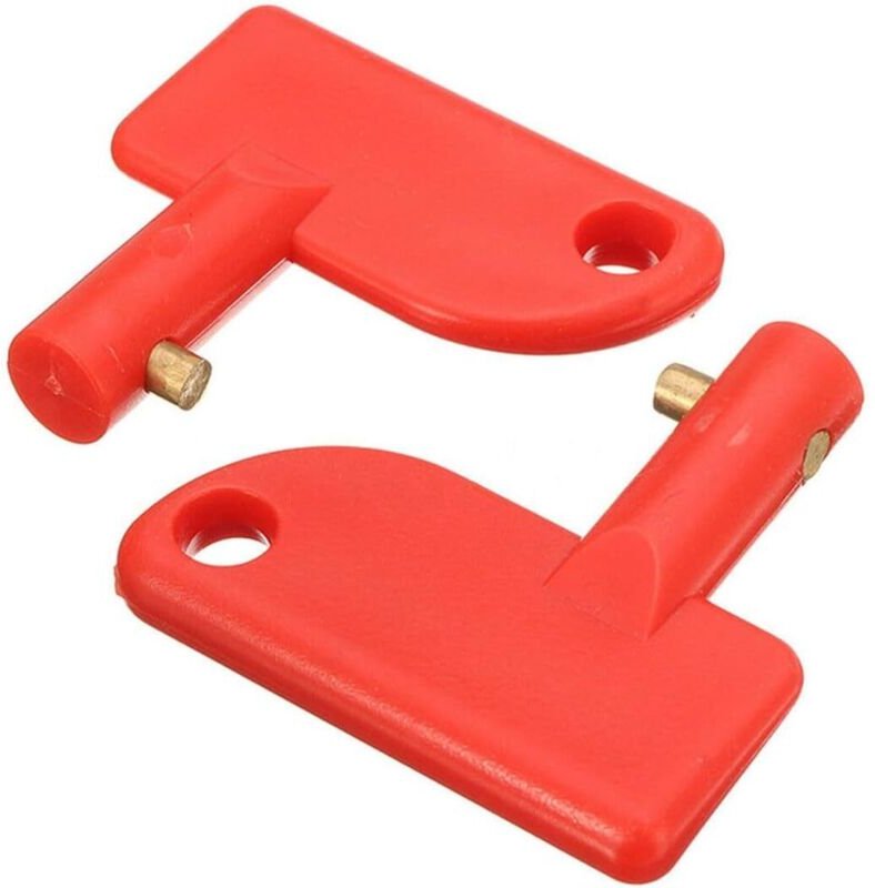 Batterietrennschlüssel - 2 Stück Autobatterieschalterschlüssel, Batterietrennschalterschlüssel, Notausschalter für Autob...