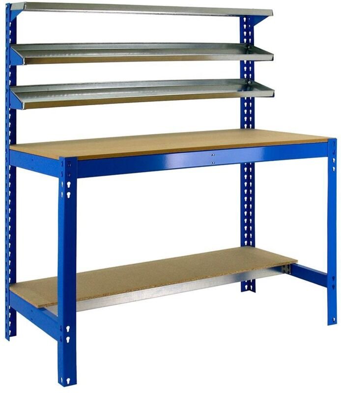 Simonrack Arbeitstisch Bt1 900 Blau Holz 1445x910mm