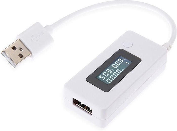 Aougo - USB-Leistungsmesser, Strom-Spannungsprüfer, Multimeter, USB-Ladegerät, Strom-Spannungs-Kapazitätsdetektor für Co...