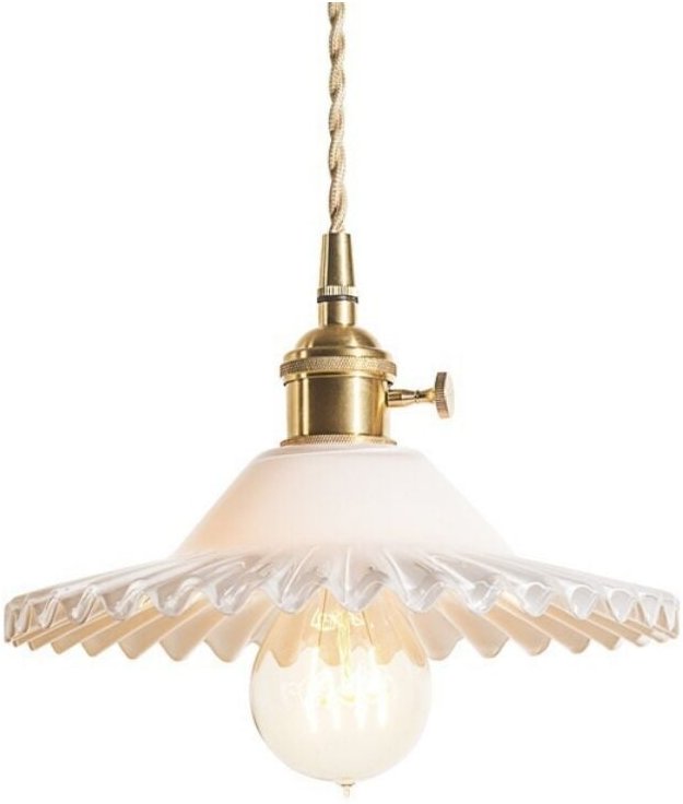 Industrielle Vintage Pendelleuchte Retro Glas Hängeleuchte Lampenschirm Kreative Deckenleuchte Weiß