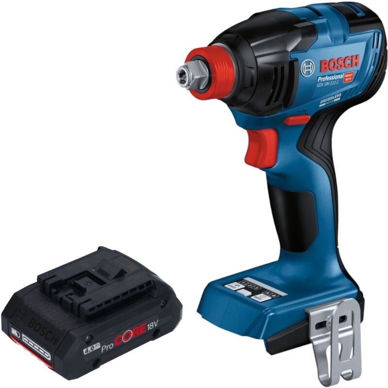 Bosch gdx 18V-210 c Professional Akku Drehschlagschrauber 18 v 210 Nm Brushless + 1x ProCORE Akku 4,0 Ah - ohne Ladegerä...