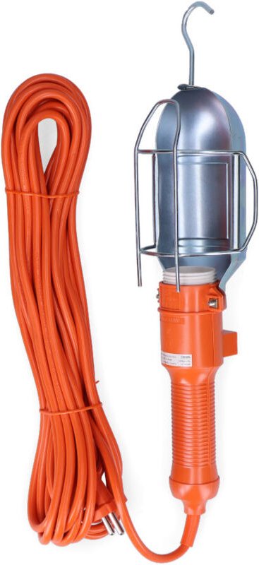 Tragbare Lampe mit Schalter und Metallhaken, 10m Kabel EDM 85761