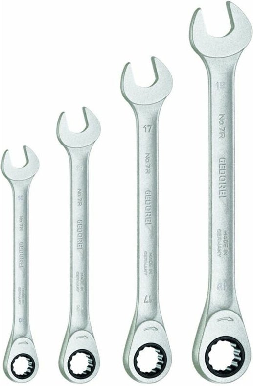 Satz Maulschlüssel mit Ringratsche in Tasche - Gedore