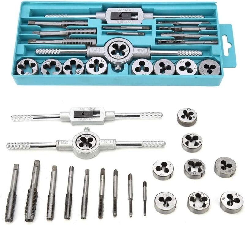 20-teiliges Gewindebohrerform-Set, Schraubenschlüssel- und Handschlüsselform, Stärke und Haltbarkeit, legierter Werkzeug...