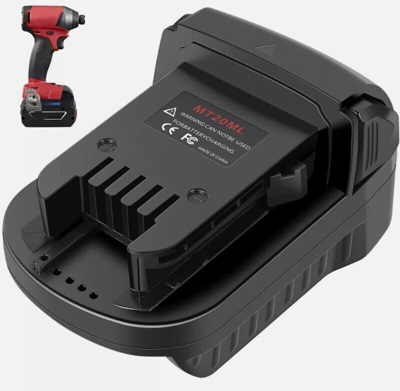MT20ML Akku-Konverteradapter für Milwaukee M18 18V Elektrowerkzeug auf Lithium-Akku, Konvertieren Sie Makita 18V 20V BL1...
