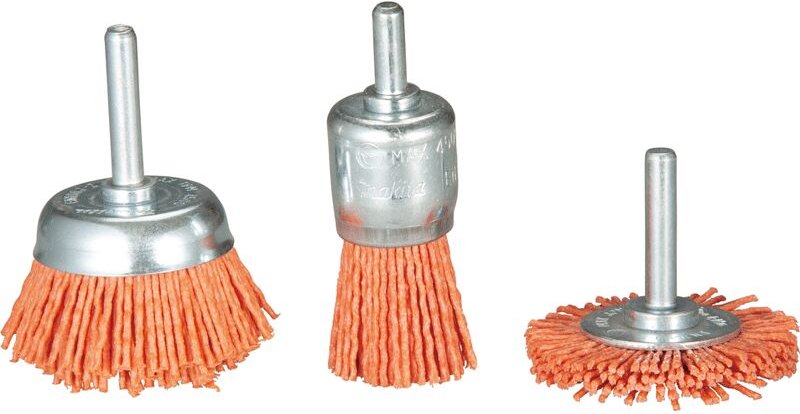 Nylonbürstenset Rot K80 - Grob, 3-tlg. Makita D-70742