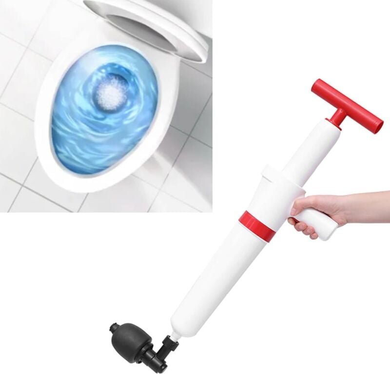Thumbnail - Ej.life - Toiletten-Entblocker, Hochdruck-Toilettenrohr-Entblocker mit Barometer, Toilettenkolben-Entblocker, Entblocker...