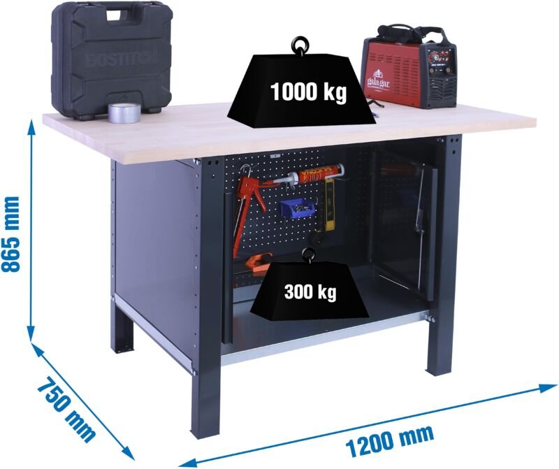 Simonrack Modernes Robustes Arbeitstisch Anthrazit 56 kg