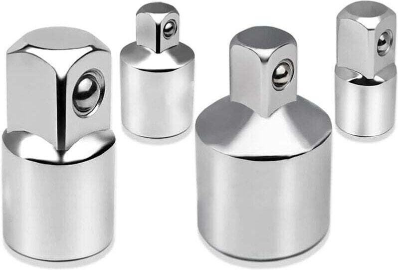 4-teiliges Ratschen-Adapter-Adapter-Set, Stecknuss-Adapter, Ratsche 1/2 Zoll auf 3/8 Zoll, 3/8 Zoll auf 1/2 Zoll, 1/4 Zo...