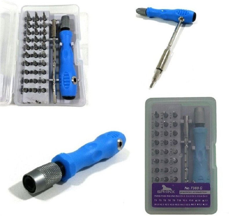 Trade Shop Traesio - Trade Shop - 32-in-1-TORX-SCHRAUBENDREHER-SET mit präzisionsspitzen für handys und uhren pc 7389C -