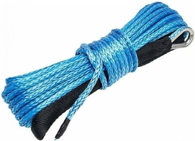 6mm x 15 m (blau), synthetisches Faserseil, Windenseil, synthetisches Windenkabel