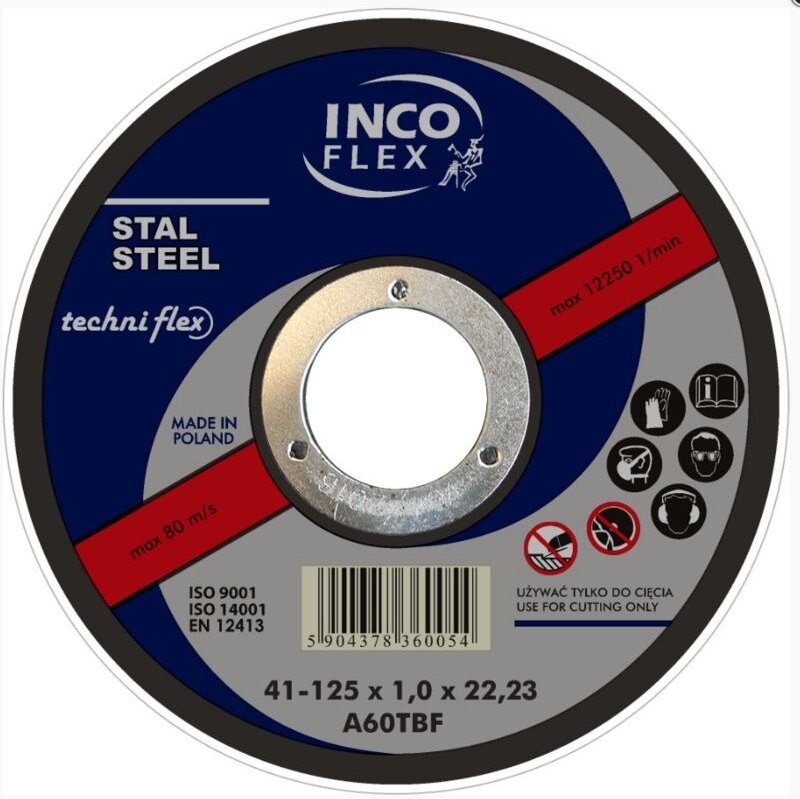 INCOFLEX METALLSCHLEIFSCHEIBE 230 x 6,0 x 22,2 mm KONVEX