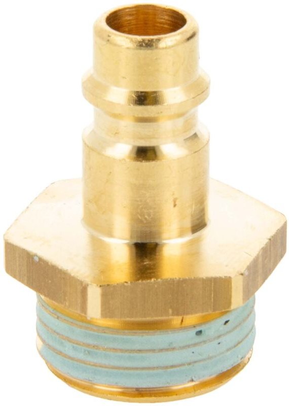 Druckluft Stecktülle NW 7,2 x G 1/2 Zoll Außengewinde, Teflon vorbeschichtet, Typ 26SF, Messing blank