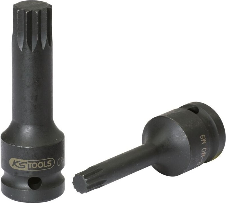 1/2' Kraft-Bit-Stecknuss Vielzahn, lang, M9