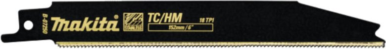 MAKITA B-07250 Säbelsäge 152 mm 18TPI Sonderkonstruktion 2Stk