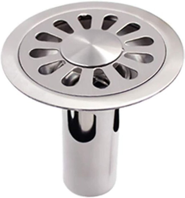 Runder Bodenablauf aus gebürstetem Edelstahl, geeignet für Badezimmer, Küche, Waschküche, Garten