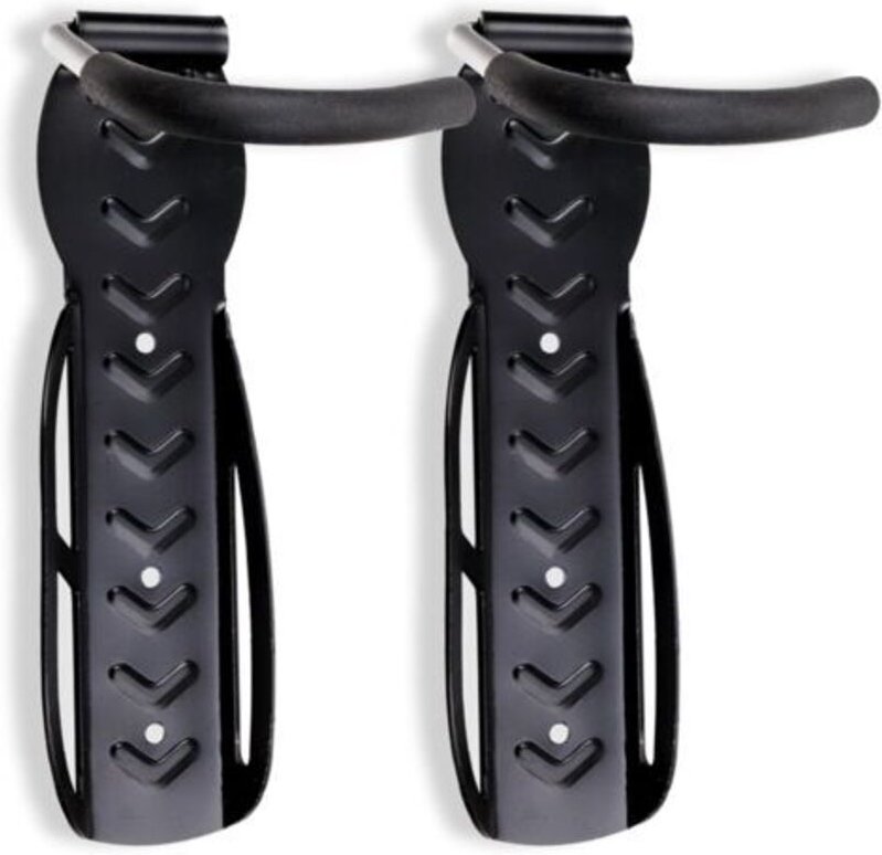 Fahrrad-Wandhaken – Fester Haken – Fahrradträger, Wandhalterung – Schwarz, 2 Stück