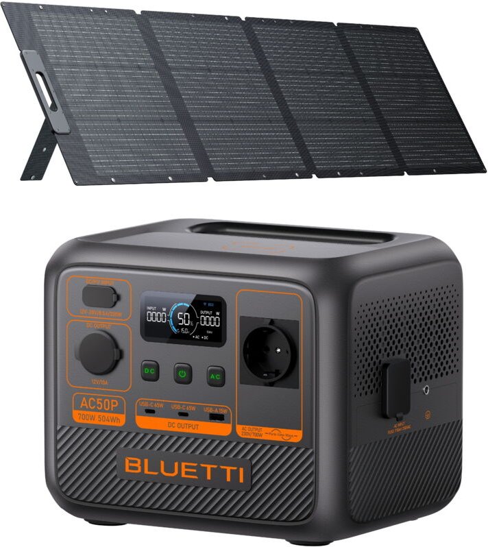 Kit Powerstation BLUETTI AC50P mit Solarpanel 60 W (0% MwSt)