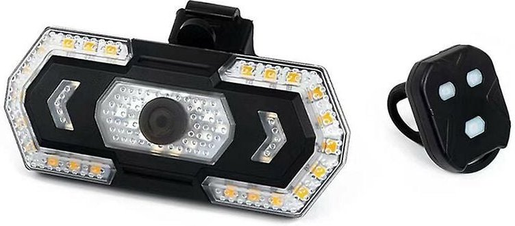 Thumbnail - Woosien - Fahrradrücklicht mit Blinkern, Sicherheitswarnlicht für das hintere Fahrrad, LED-Fahrradzubehör, 5 Lichtmodi