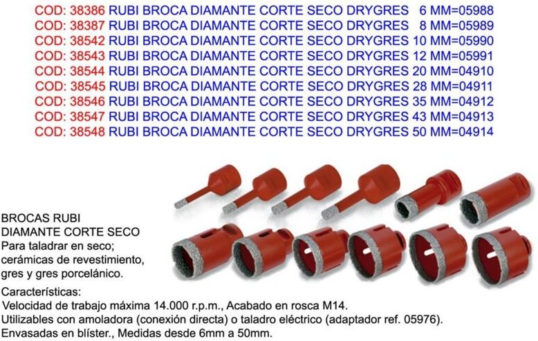 Rubi - Diamantschleifer trockengras