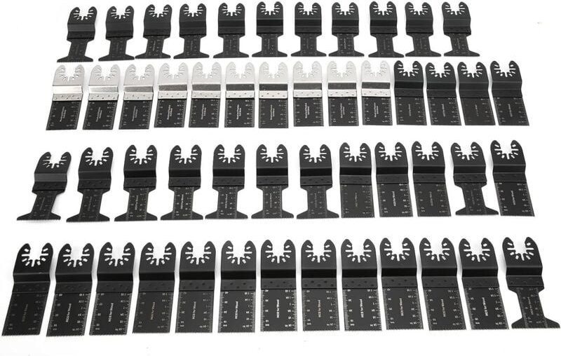 Schneid-/Schlagwerkzeug, schneidet schnell, 3 verschiedene Sägeblätter, 50 oszillierende Bimetall-Sägeblätter aus Kohlen...