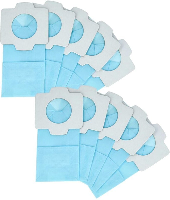 10x Staubsaugerbeutel kompatibel mit Makita 4076DWR, 4076DWX, 4093D, BCL142, BCL180Z Staubsauger - Papier, 11,85cm x 6cm...