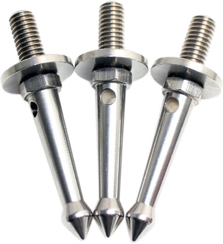 3 StüCke Rostfreier Stahl 3/8 Stativ Fuß Spikes für Weichere, Lockerere GeläNde /// Usw.