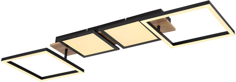 Globo - deckenleuchte - Bossy - schwarz - metall - led - 67282-36