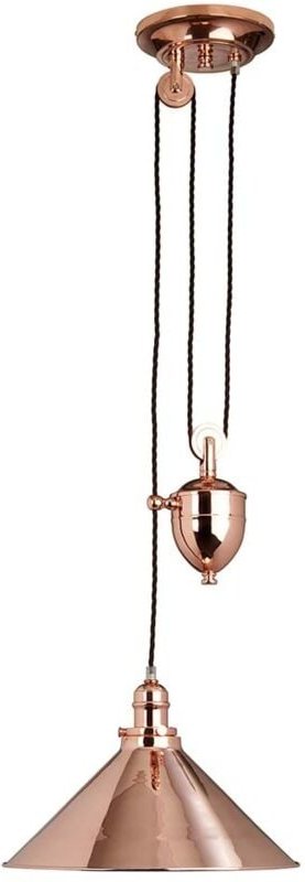 Hängeleuchte Deckenlampe Pendelleuchte Stahl Kupfer d 37 cm Esszimmerlampe