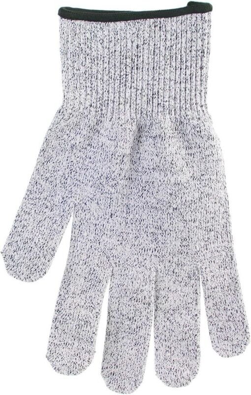 Beidhändig tragbarer, schnittfester Baumwoll-/Metallhandschuh für feine Arbeiten, Standardgröße, 14 x 0,5 x 24 cm, grau