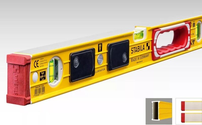Stabila - Wasserwaage Type 196-2 led, Aluminium-Profil, 61 - 122 cm, Ausführung: 122 cm led