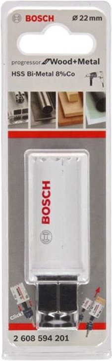 Bosch - Bi-Metall Lochsäge Progressor for Wood & Metal, Ausführung: 22mm , 2608594201