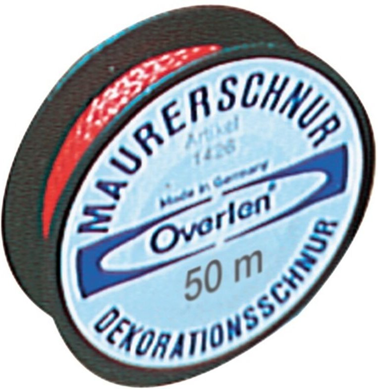 OVERMANN Fliesenlegerschnur 50 m 10 kg rot