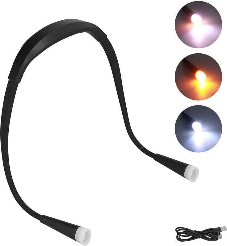 Nackenleselampe, wiederaufladbar, verstellbar, tragbar, LED, zum Aufhängen, für das Lesen im Freien